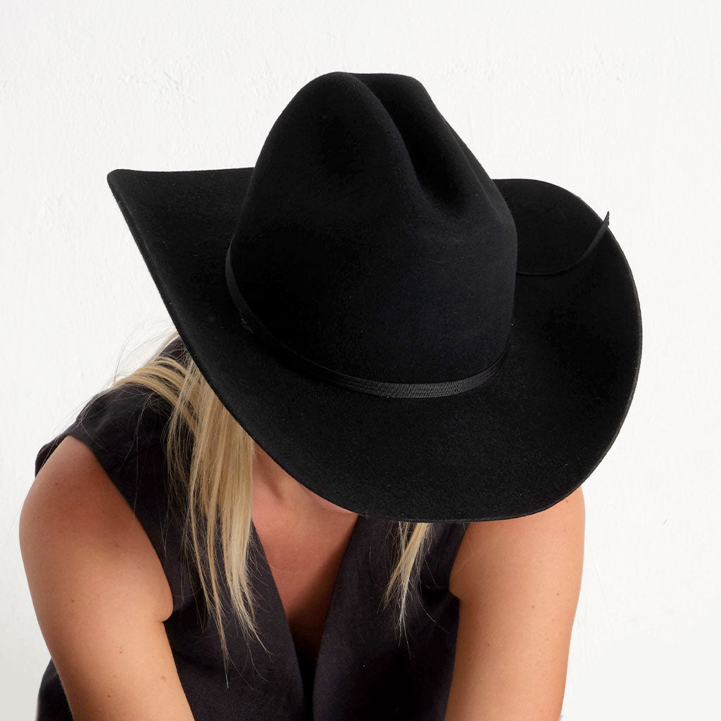 Karina Wool Cowboy Hat - Black