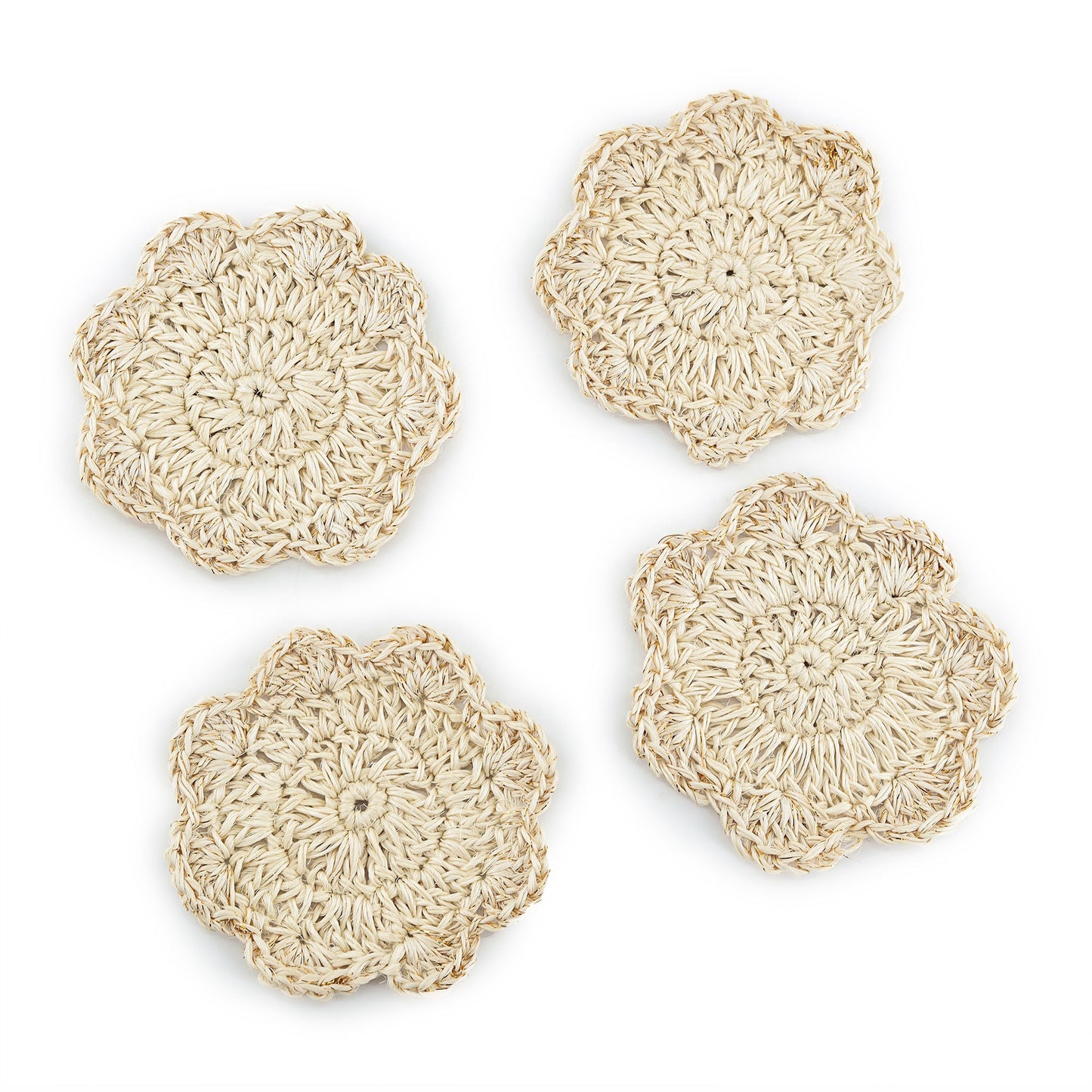 S/4 Hand Crocheted Coasters - Verbena