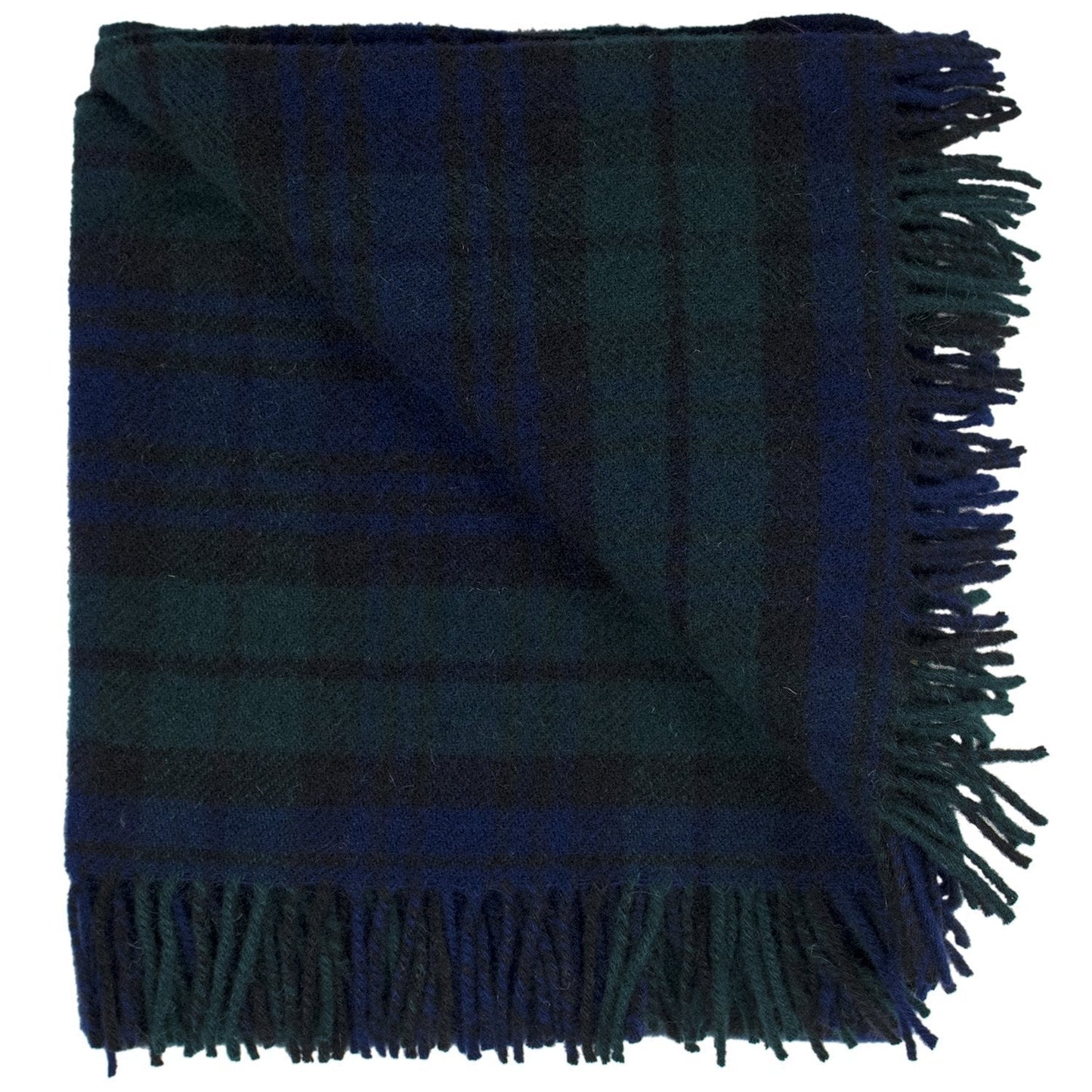 Highland Tweeds Pure New Wool Fluffy Throw ~ Black Watch ~
