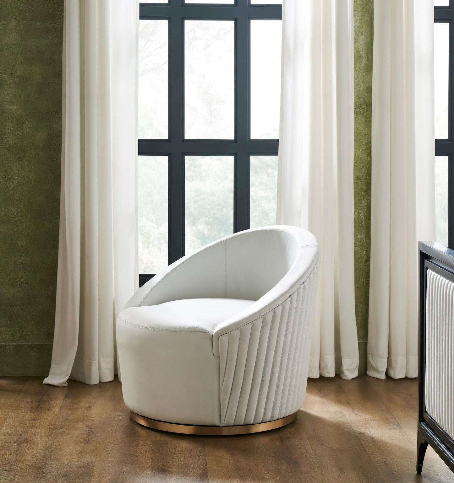Dawson Leather Swivel Chair