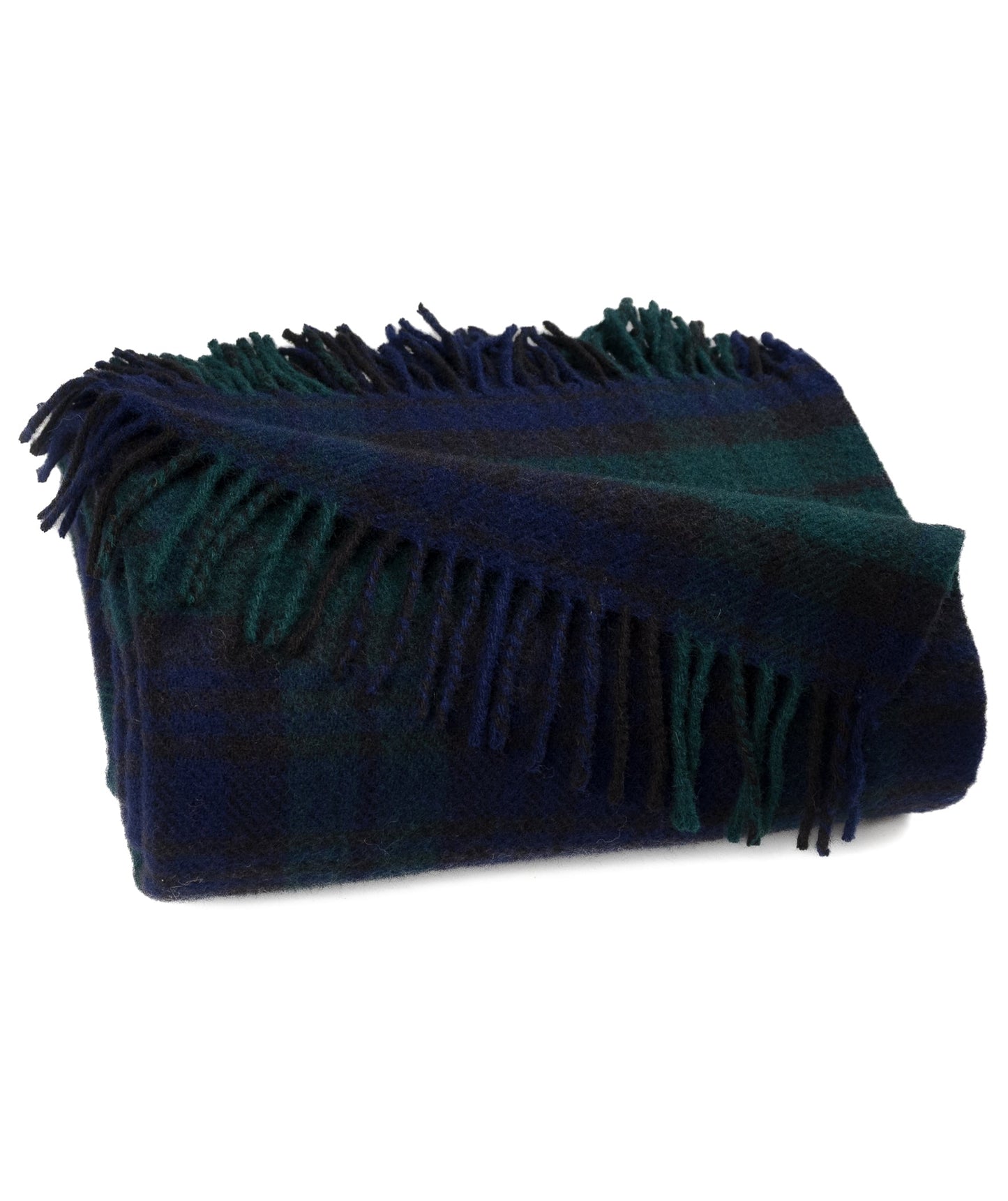 Highland Tweeds Pure New Wool Fluffy Throw ~ Black Watch ~