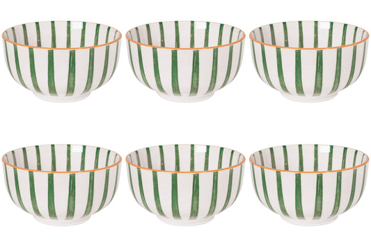 set of 6 Bowl Stamped 4.5" CitrusBurst