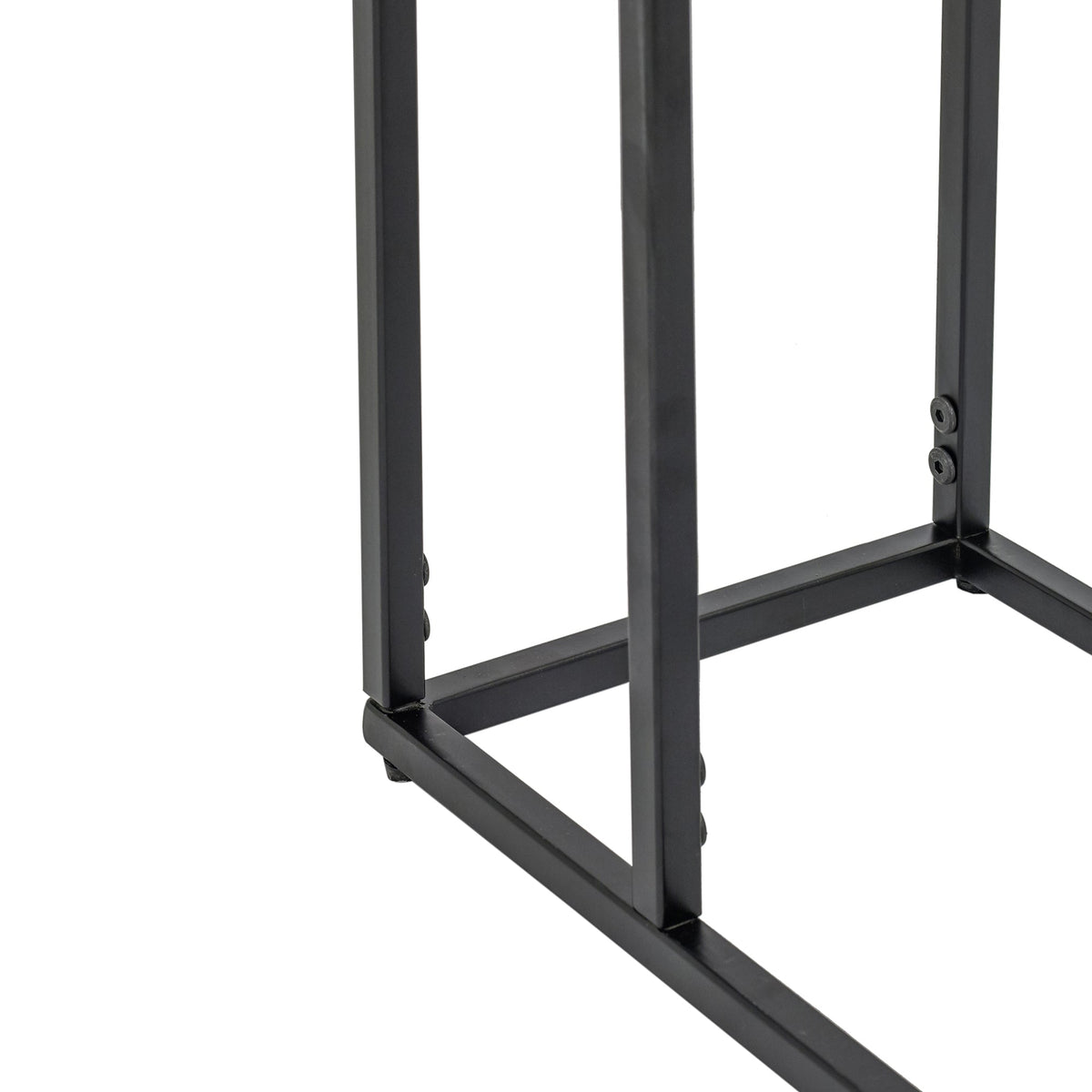 C-Shape Side Table with Marble Top