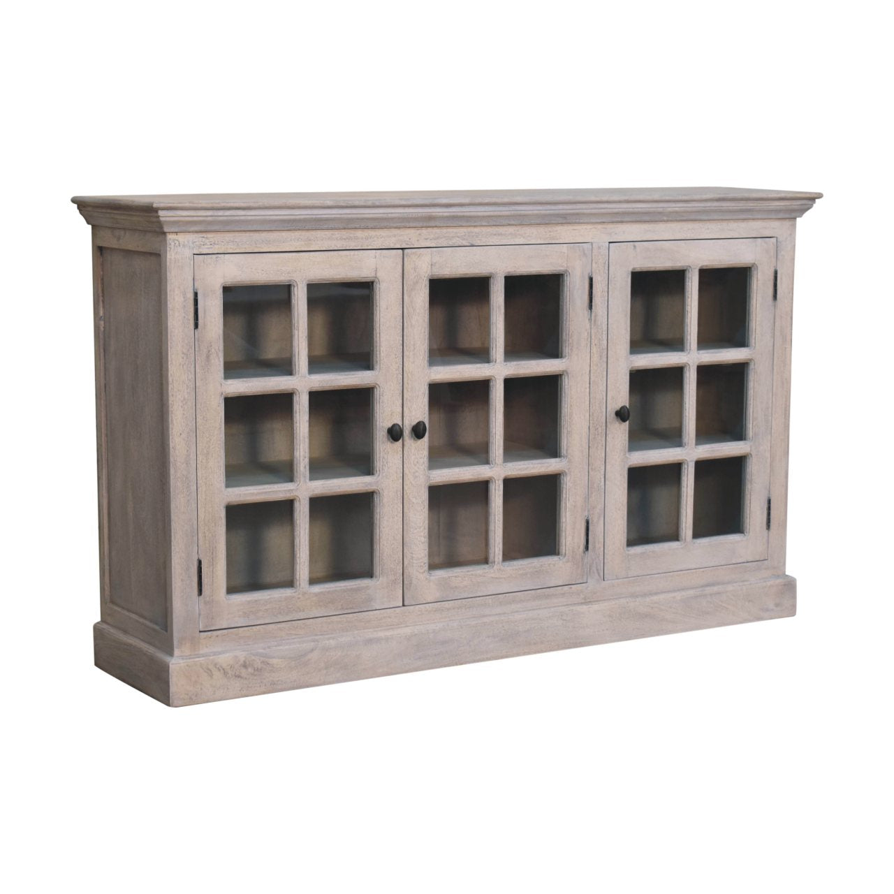 Solid Wood Stone Wash Triple Glazed Cabinet