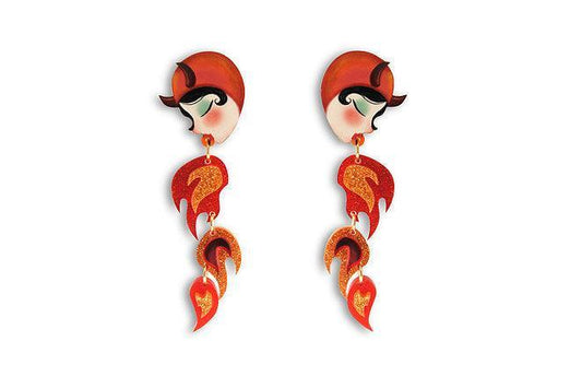 Fire Breather Earrings Halloween Earrings by Laliblue