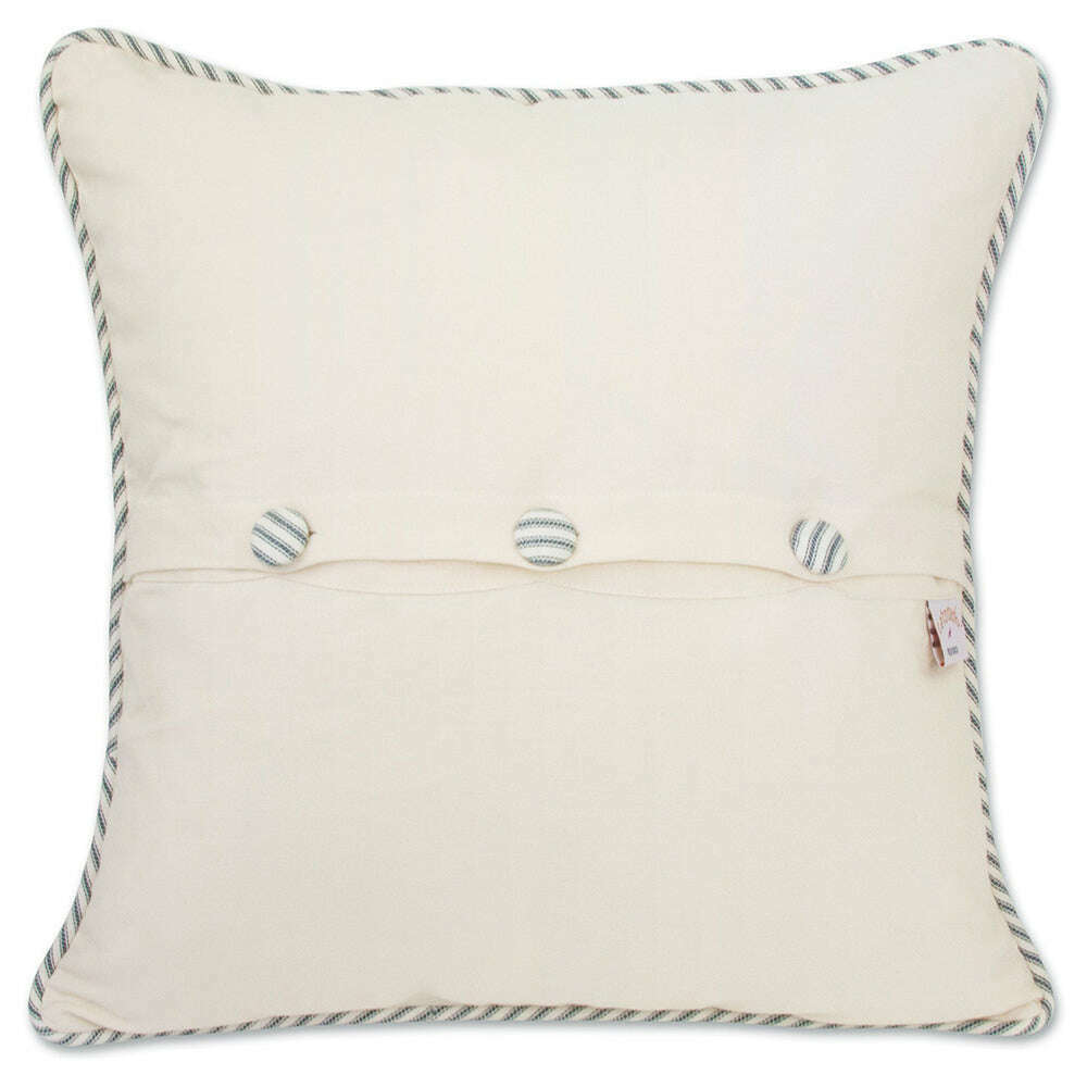 Fire Island Hand-Embroidered Pillow