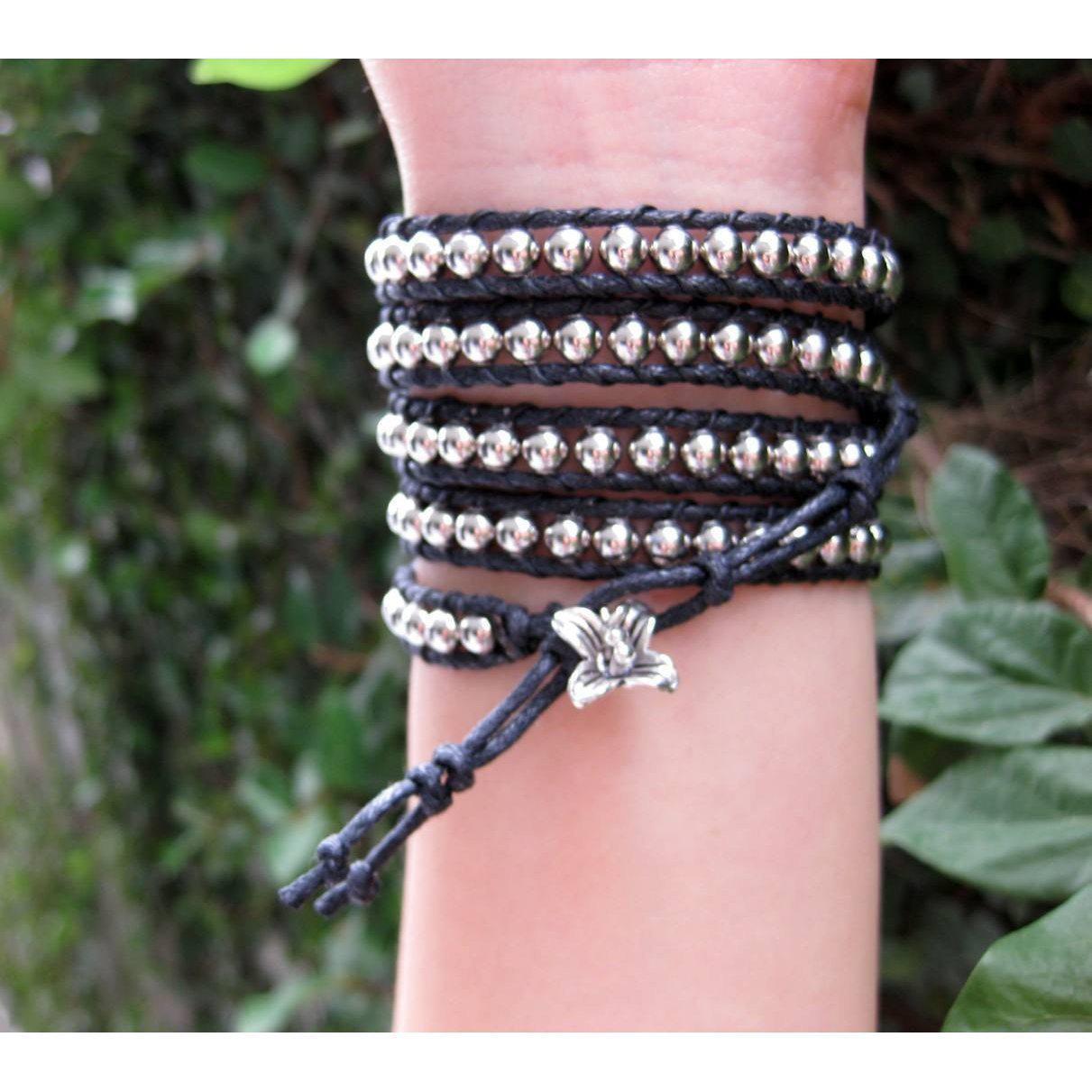 Five Wrap Leather Bracelet - Thailand