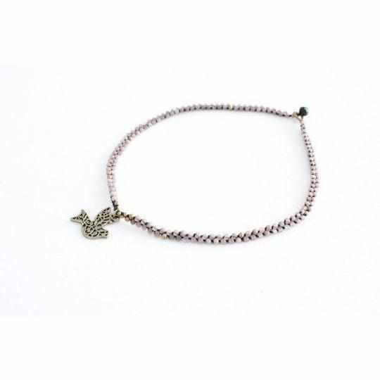 Flourish Bird Dove Beaded Necklace - Thailand