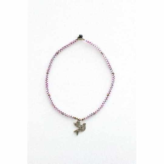 Flourish Bird Dove Beaded Necklace - Thailand