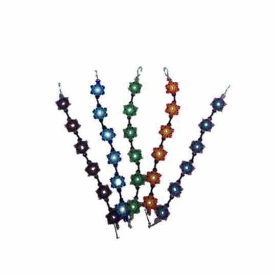 Flower Beaded Bracelet with Clasp - Guatemala