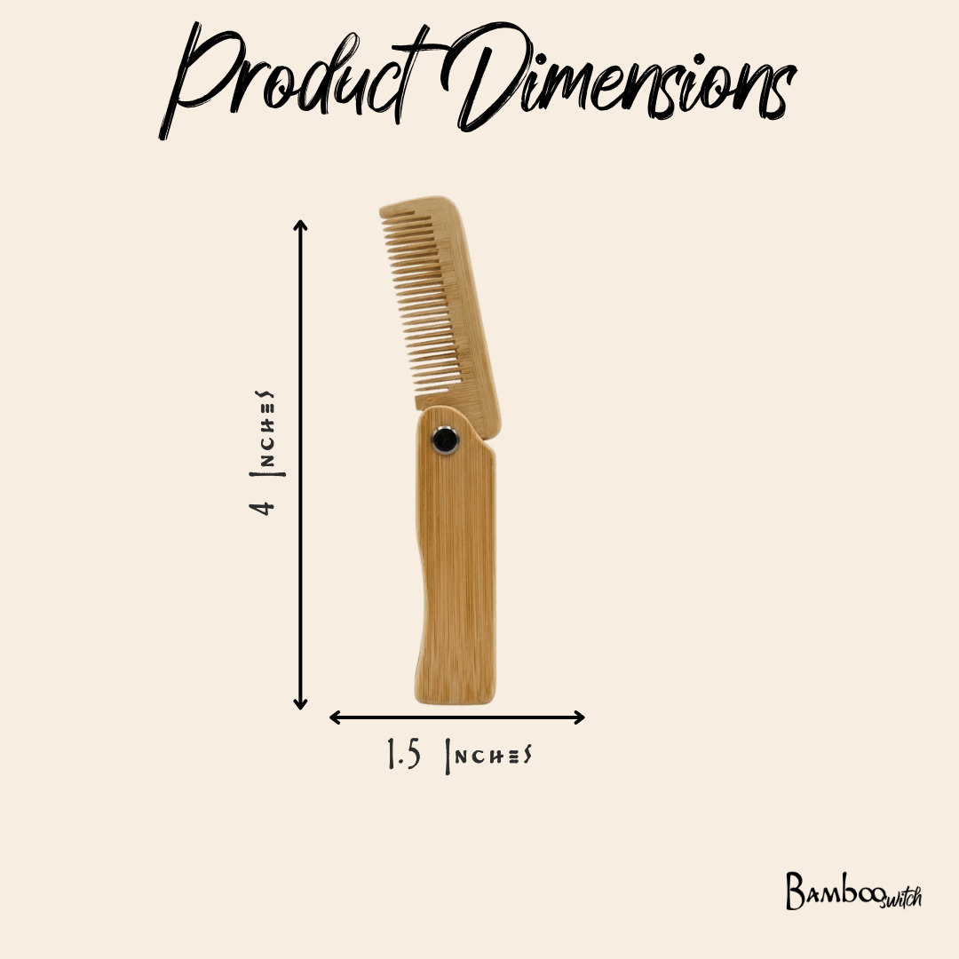 Foldable Bamboo Hair Comb