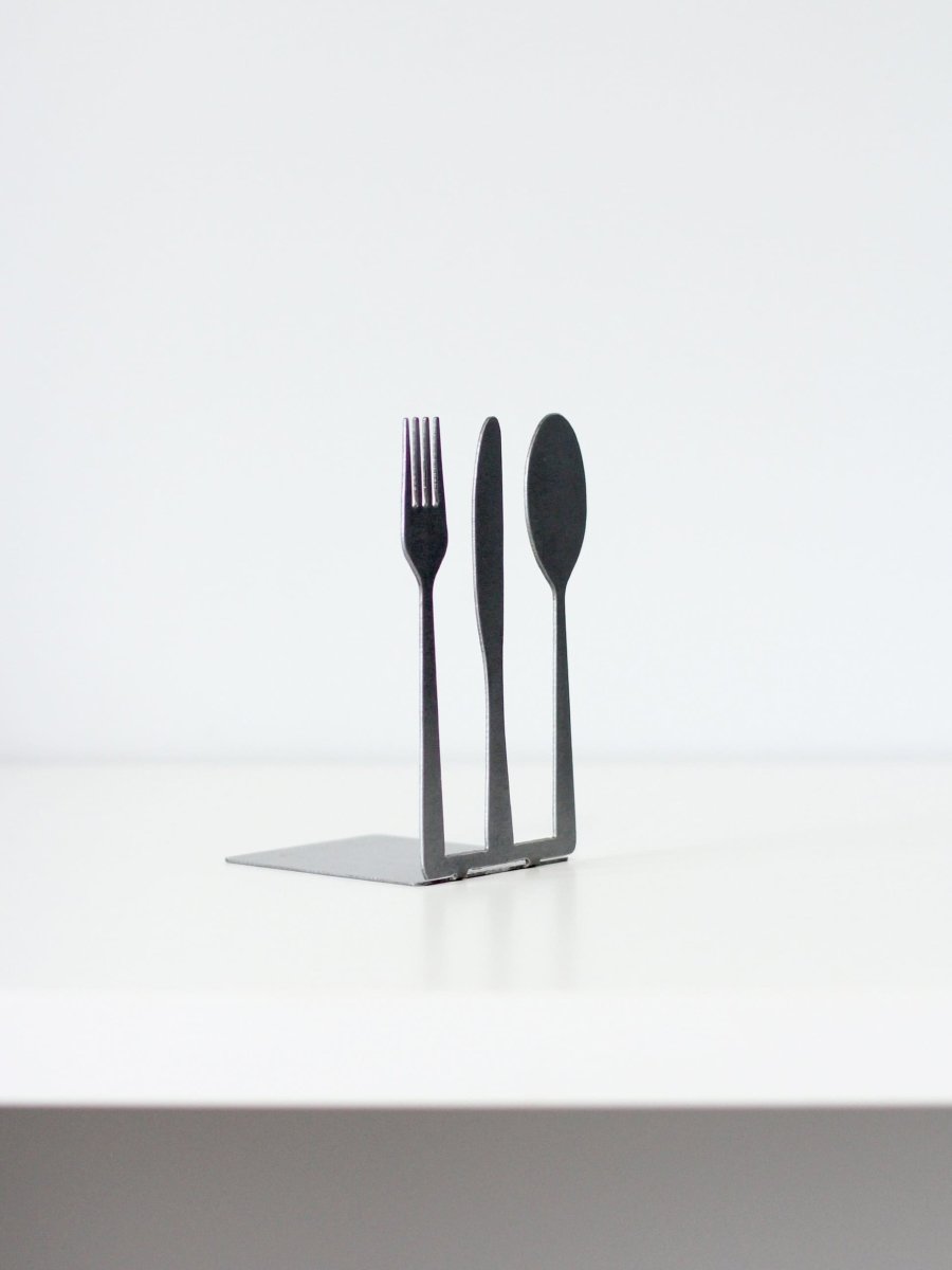 Fork Knife Spoon Kitchen Cookbook Bookend - Osadia Concept Store