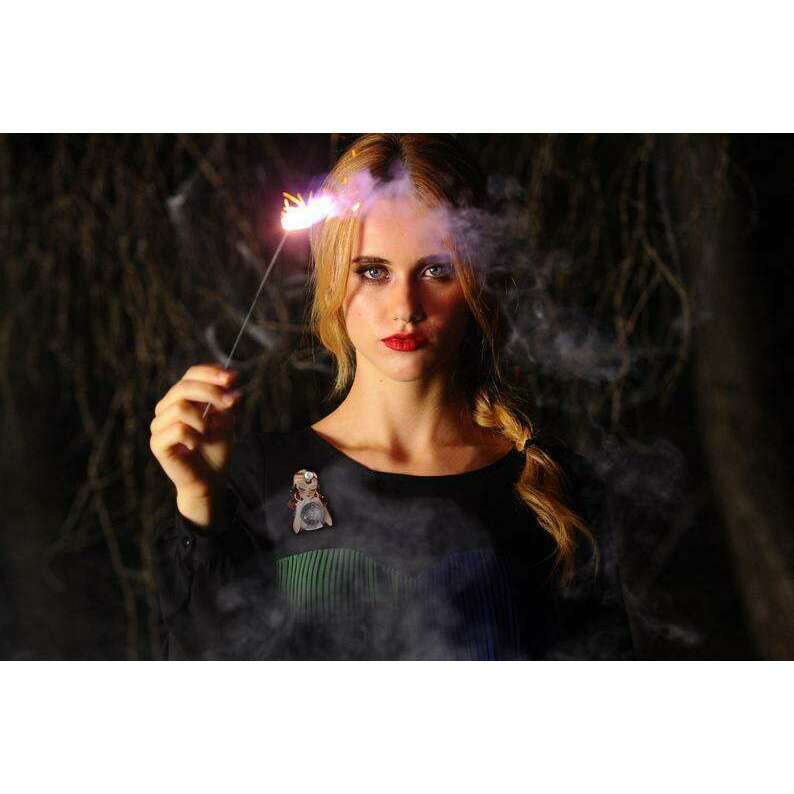 Fortune Teller with Crystal Ball Brooch by Laliblue | PRE-ORDER SHIPS IN 2-3 WEEKS