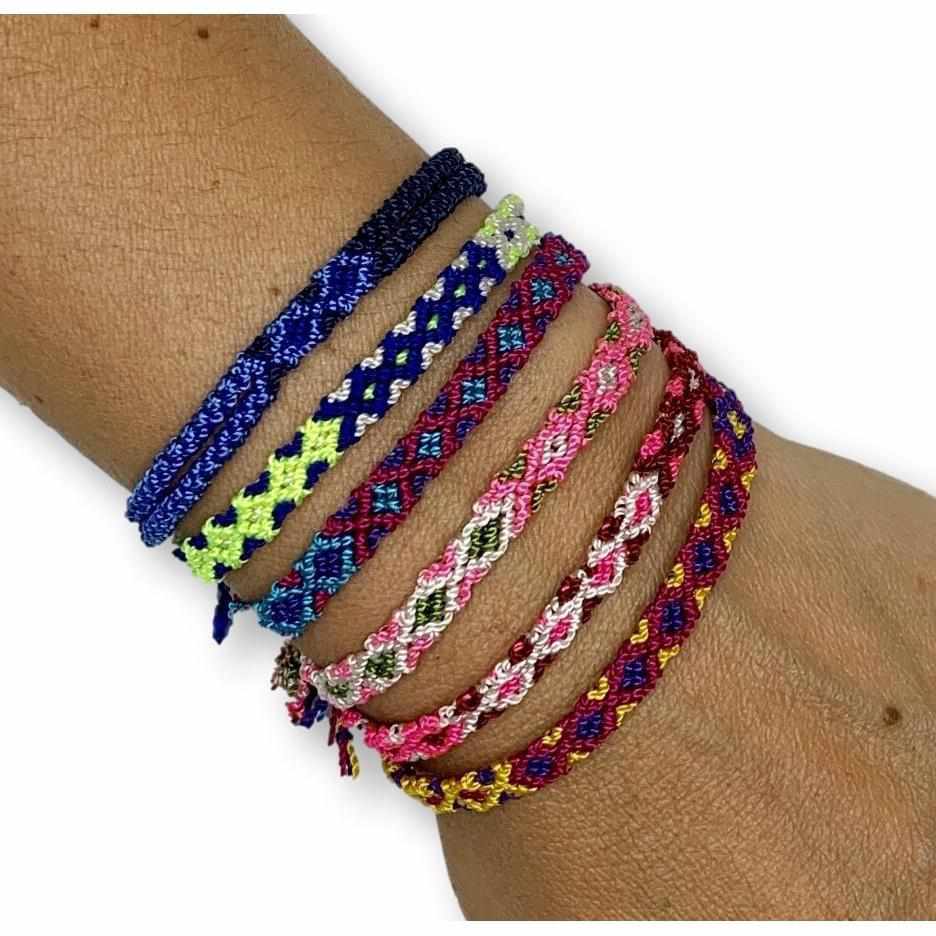 Friendship Woven Boho String Bracelet (4 Sizes) - Mexico