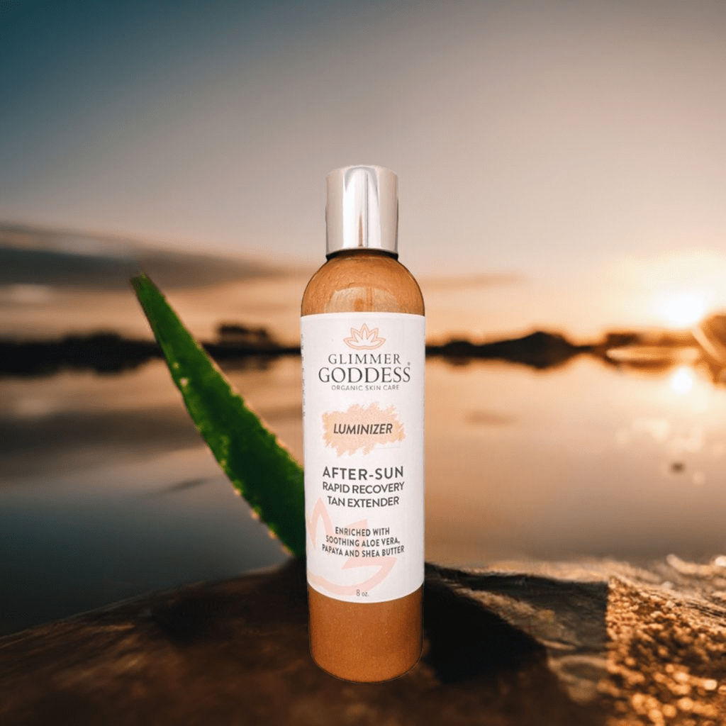 Glimmer Goddess Organic After Sun Lotion - Tan Extender & Luminizing Shimmer