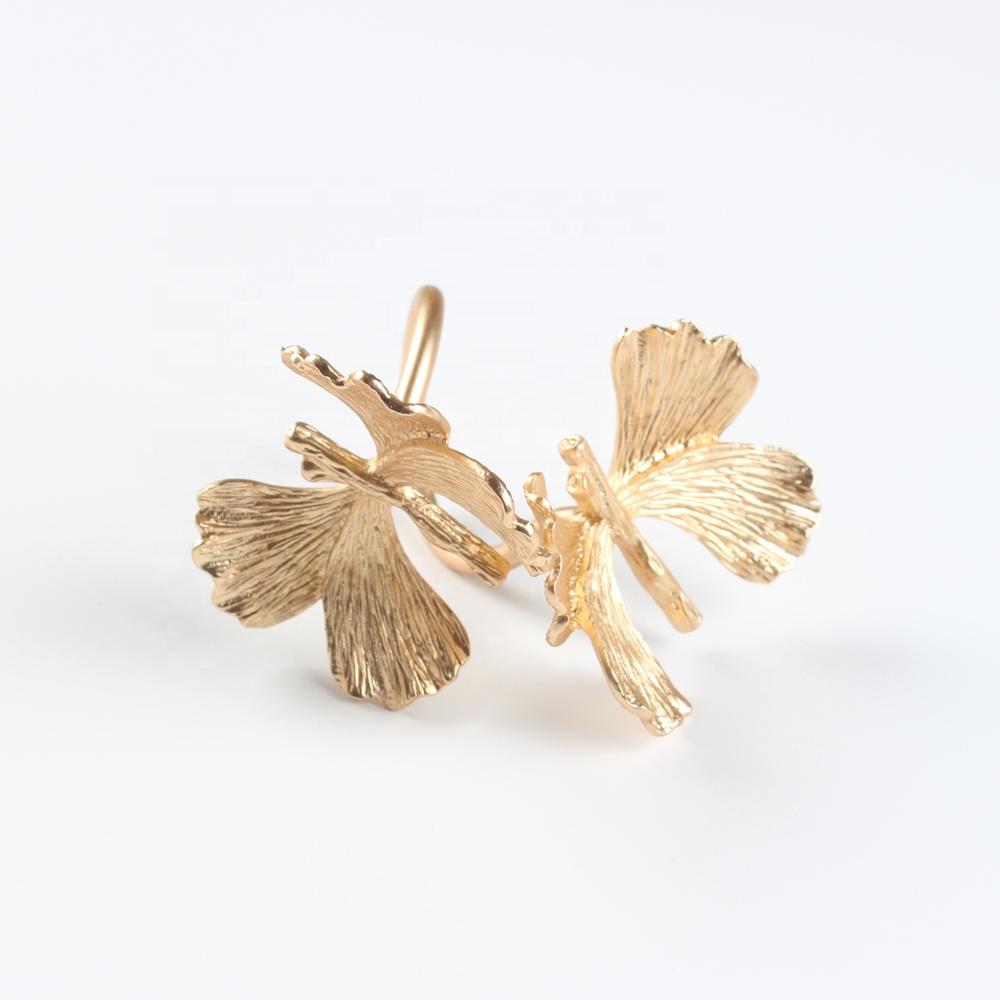 Gold Garden Napkin Ring - Set of 4