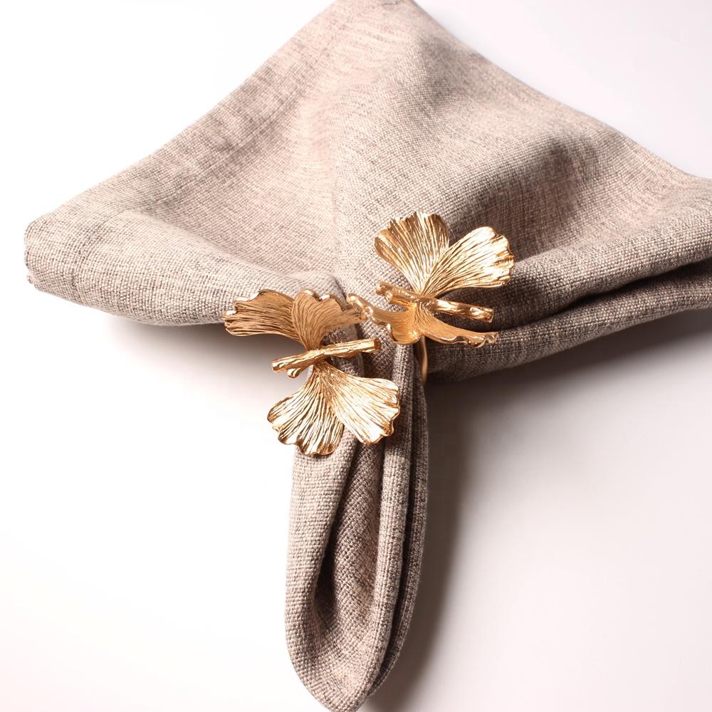 Gold Garden Napkin Ring - Set of 4