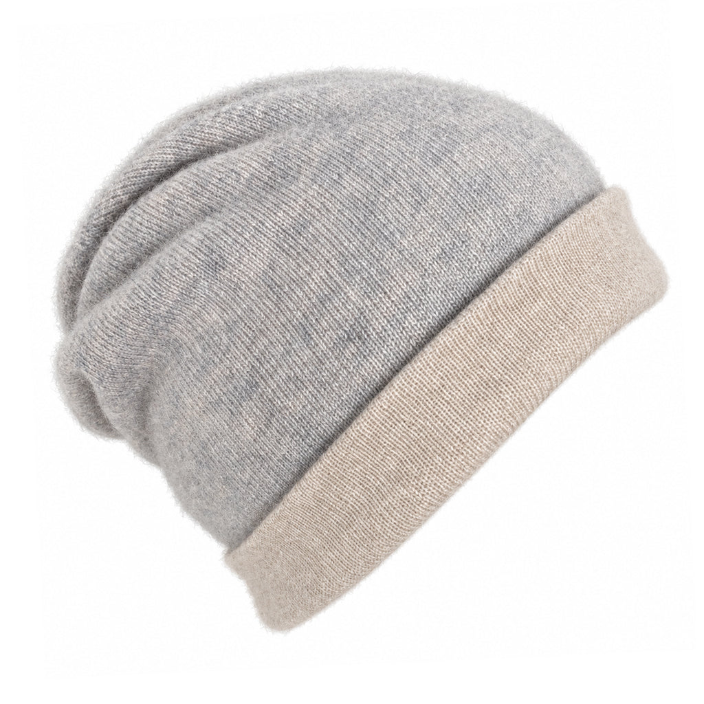 Mushroom Reversible Cashmere Beanie