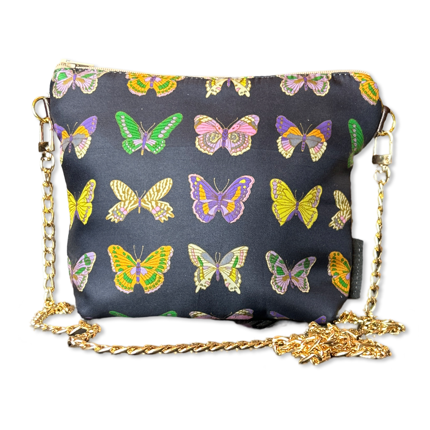 Farfalle Blue Vintage Scarf Crossbody Bag