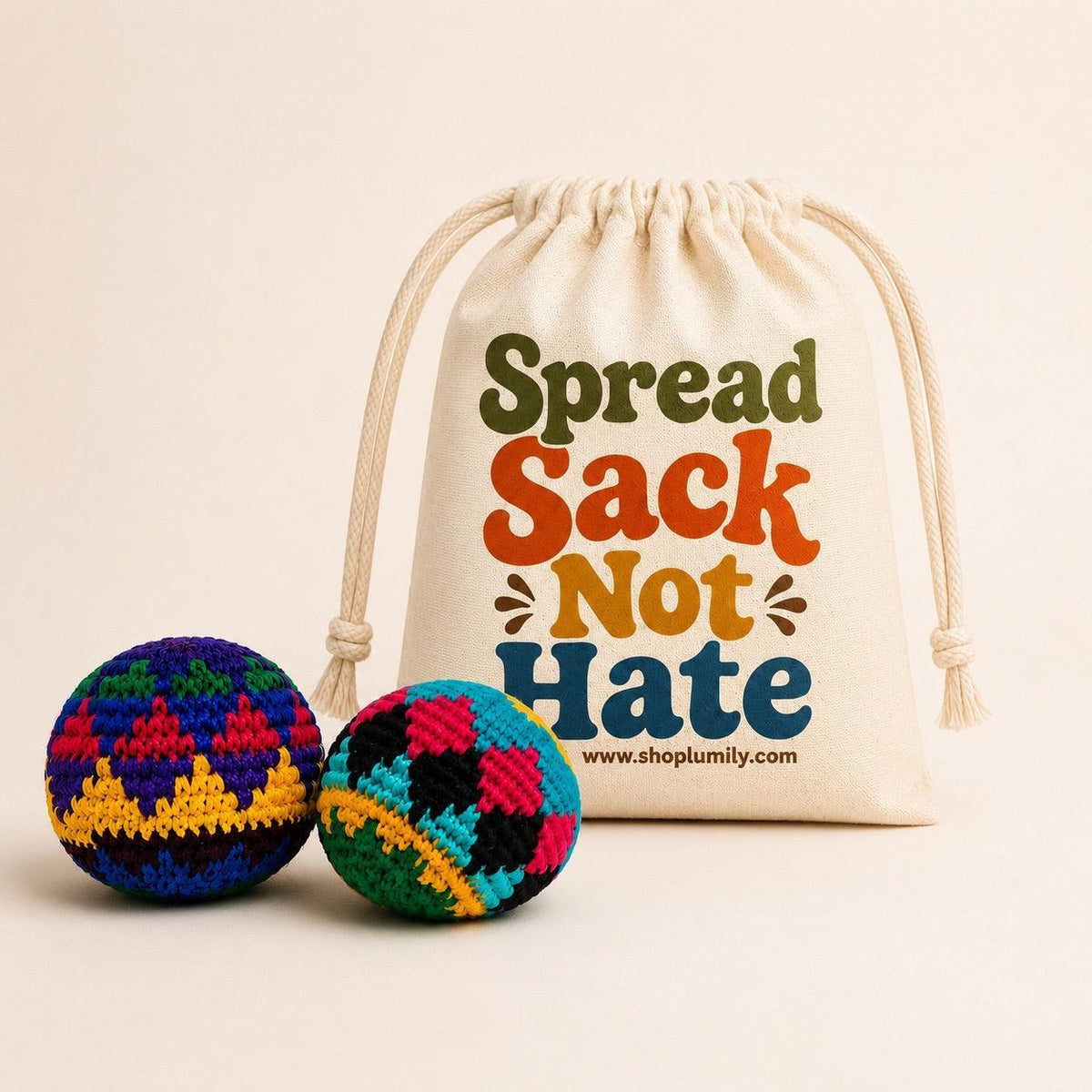 Foot Bag Knit Multicolor Sack Stress Ball Crochet - Guatemala