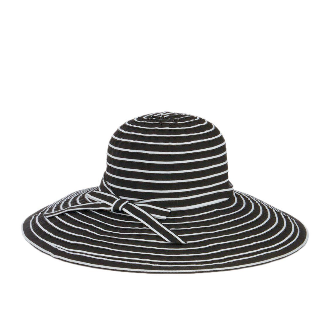 Women's Ribbon Braided Large Brim Hat with a Bow