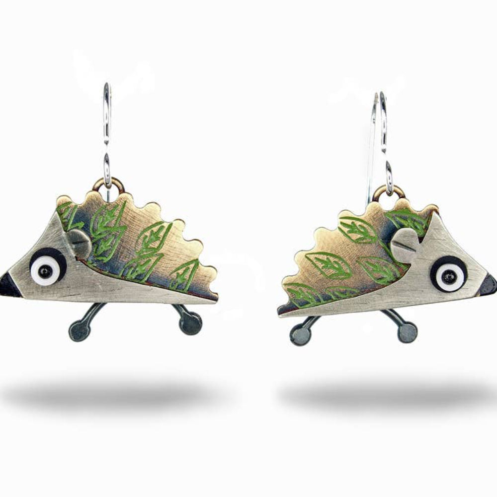 Hedgehog Earrings by Chickenscratch