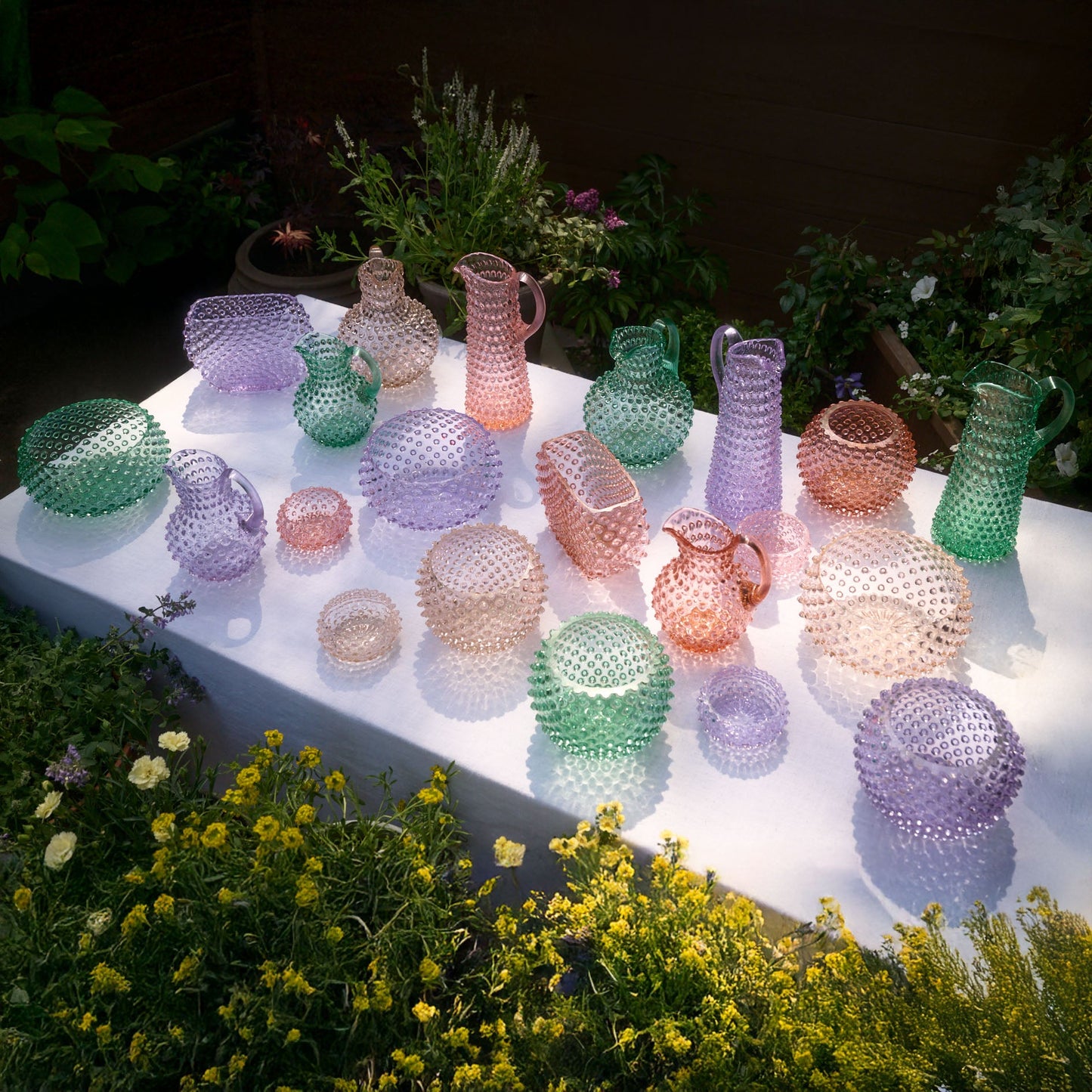 Hobnail Vase - Large - Apricot Chiffon