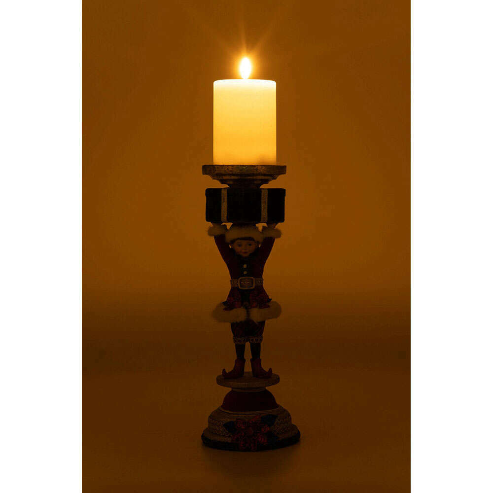 Holiday Magic Elf Candlestick by Katherine's Collection