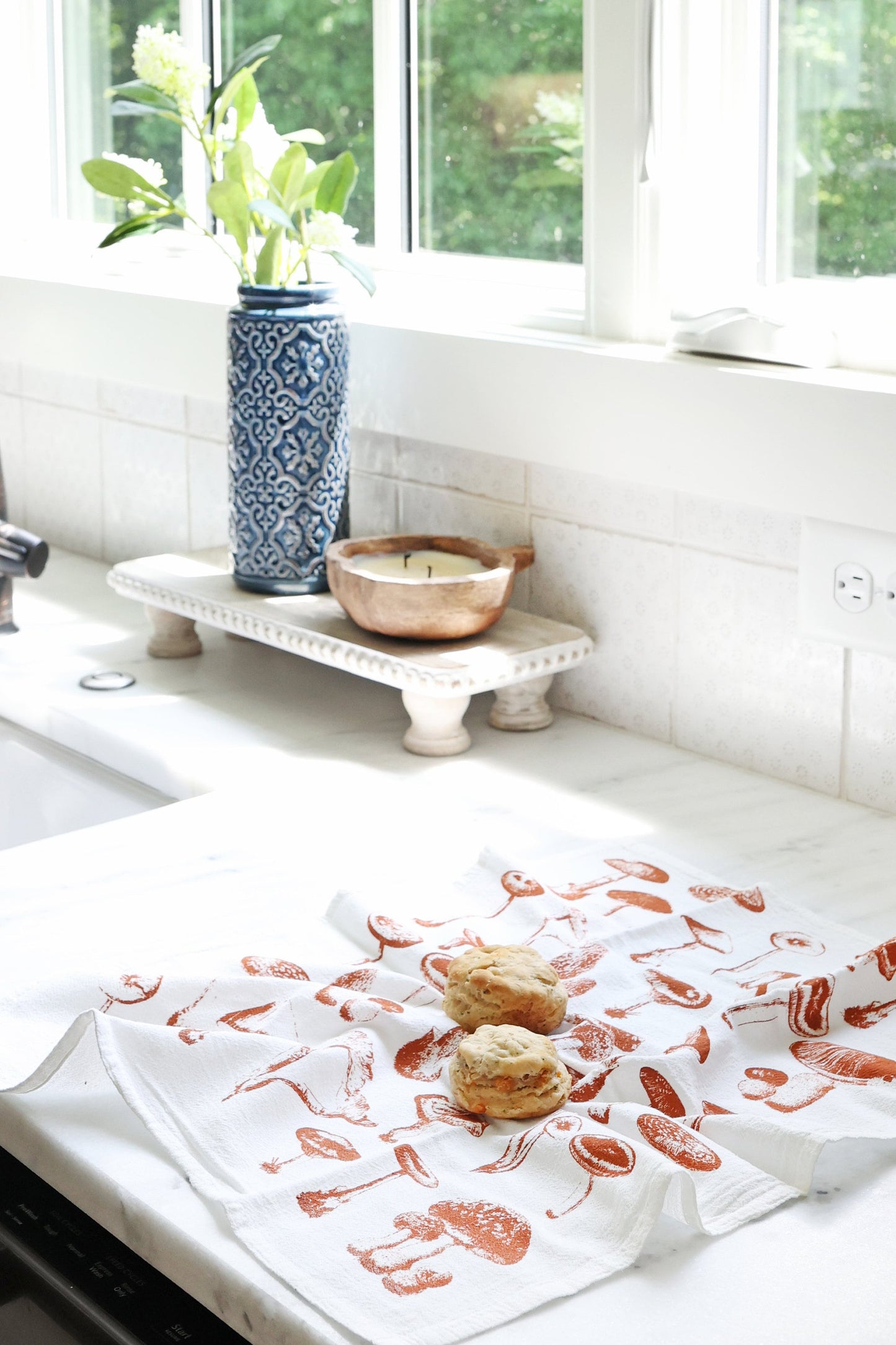Mushroom Pattern Tea Towel - Osadia Concept Store