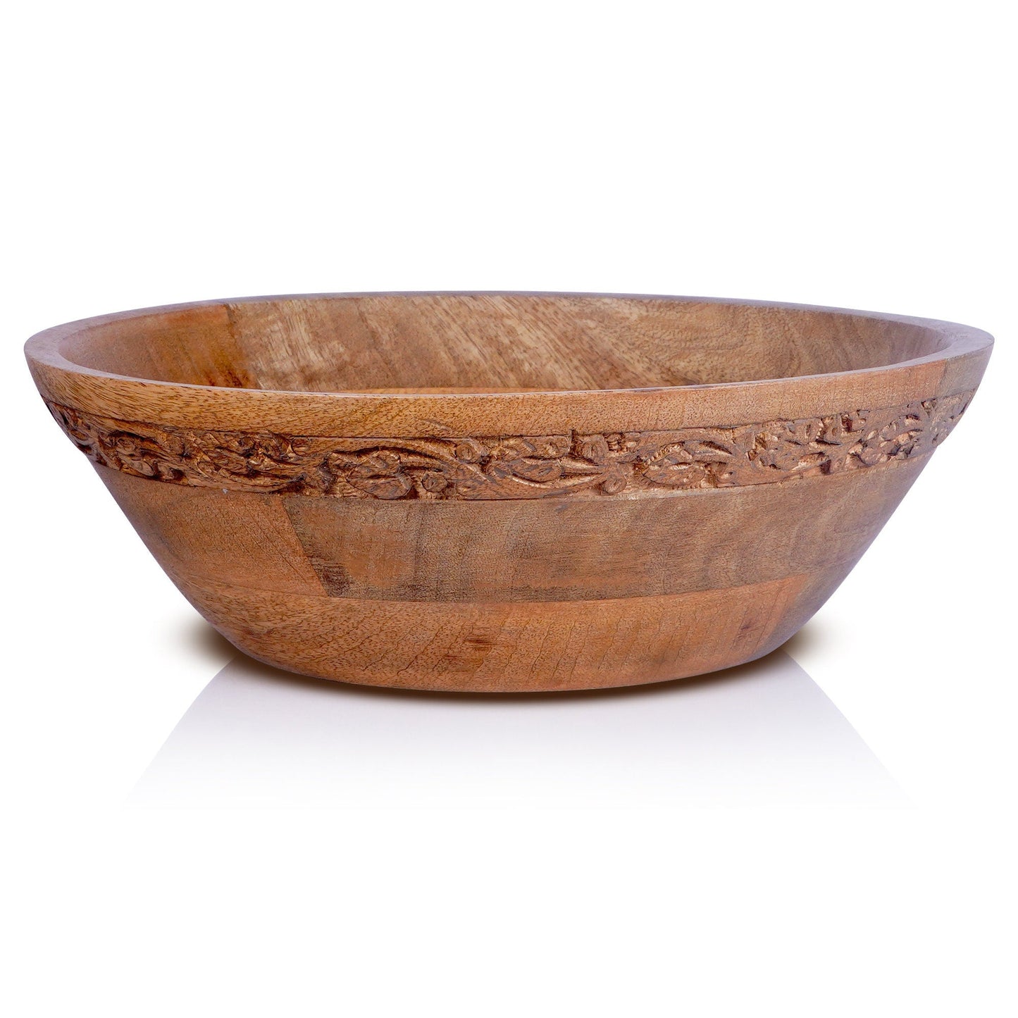 Jasmine Medium Burnt Wood Decorative Bowl - Large