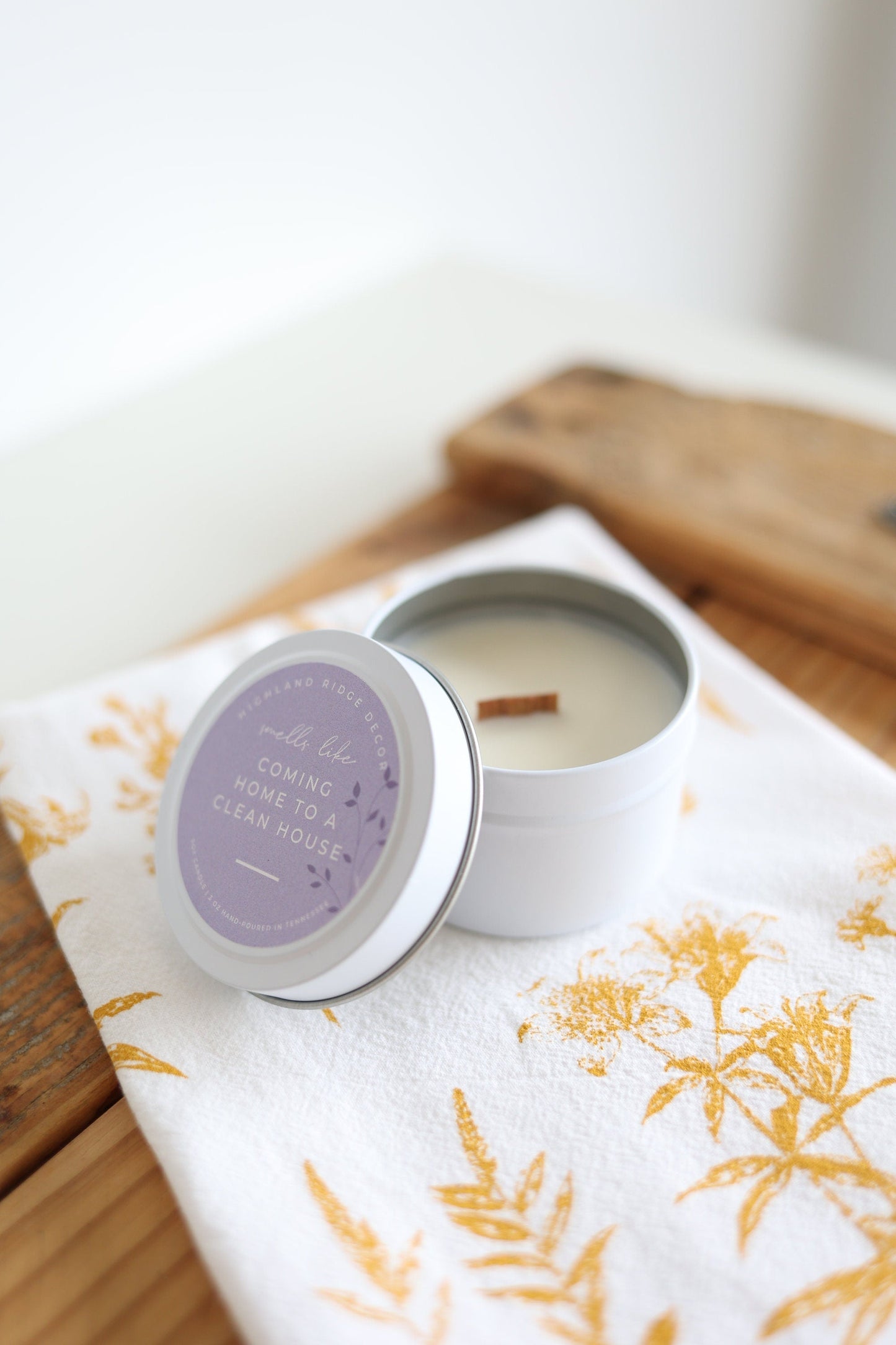 "Coming Home To A Clean House" Candle Tin