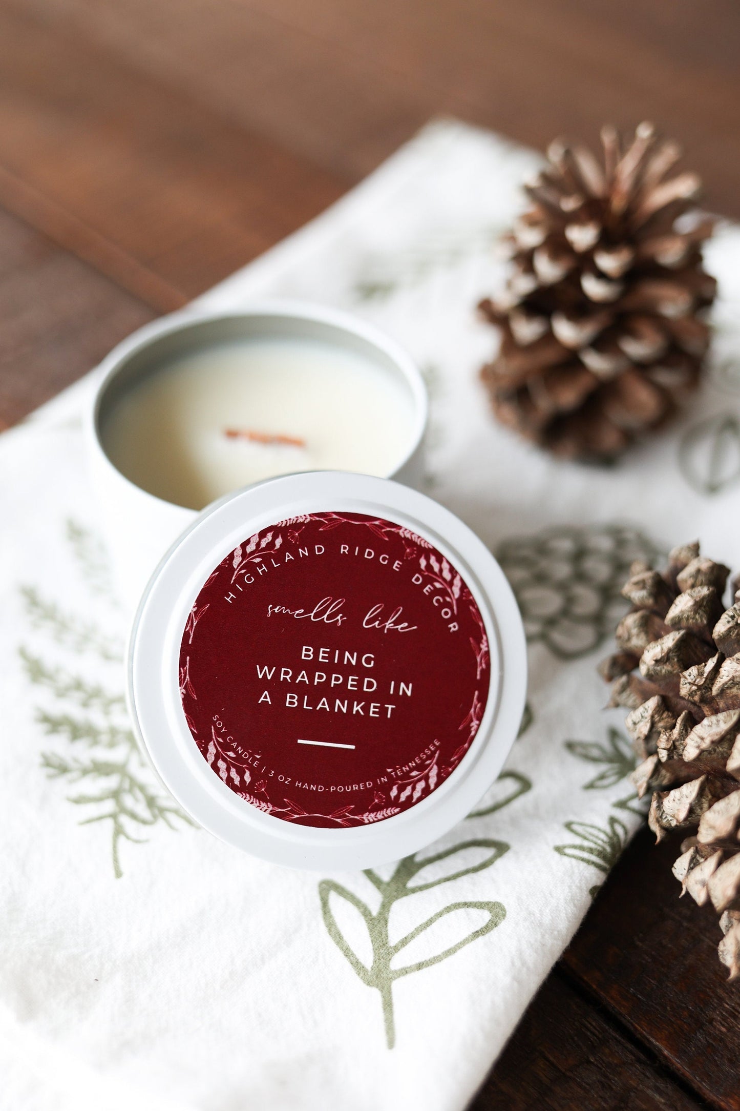 "Being Wrapped In A Blanket" Candle Tin