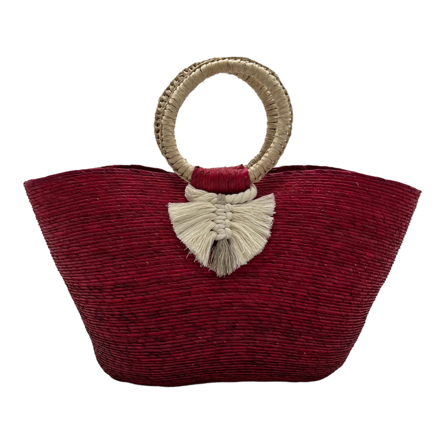 Woven Palm Beach Tote
