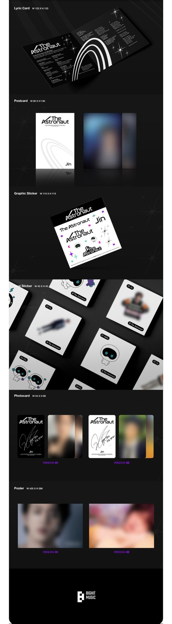 BTS Jin Solo Single Album:  The Astronaut