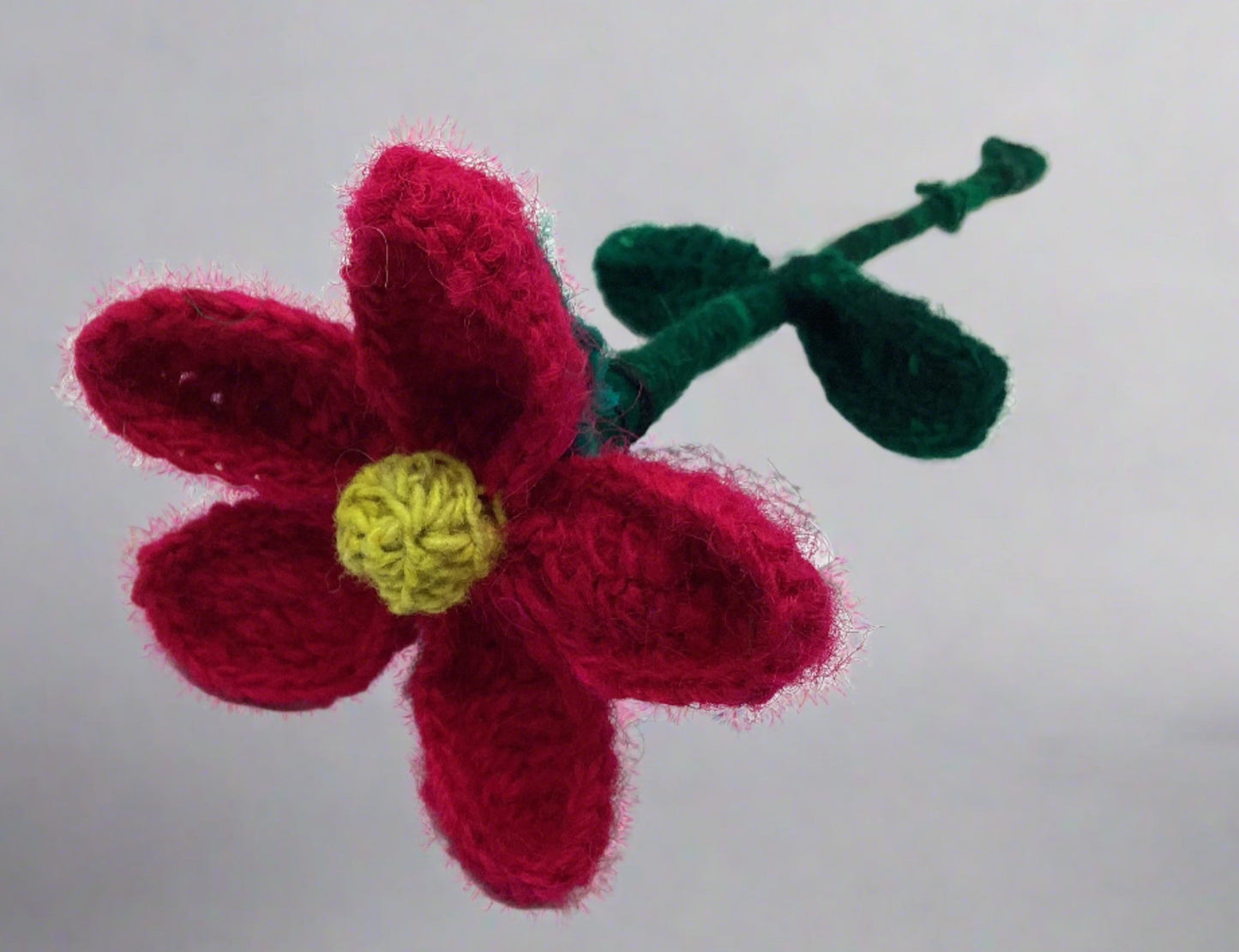 Handmade Fair Trade Wool Daisy – Eco-Friendly, Crocheted, Unique Floral Decoration