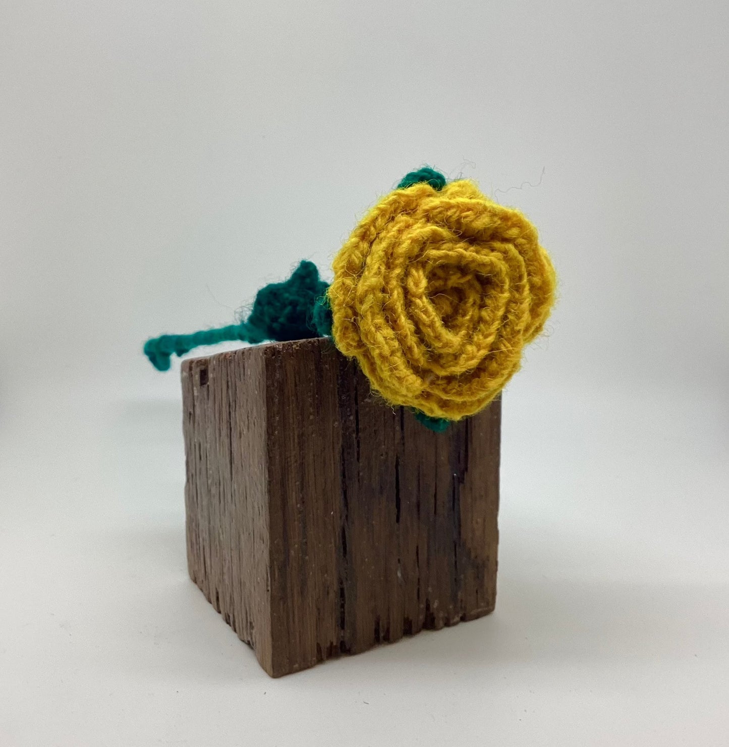 Handmade Fair Trade Wool Rose – Eco-Friendly, Crocheted, Unique Floral Decoration