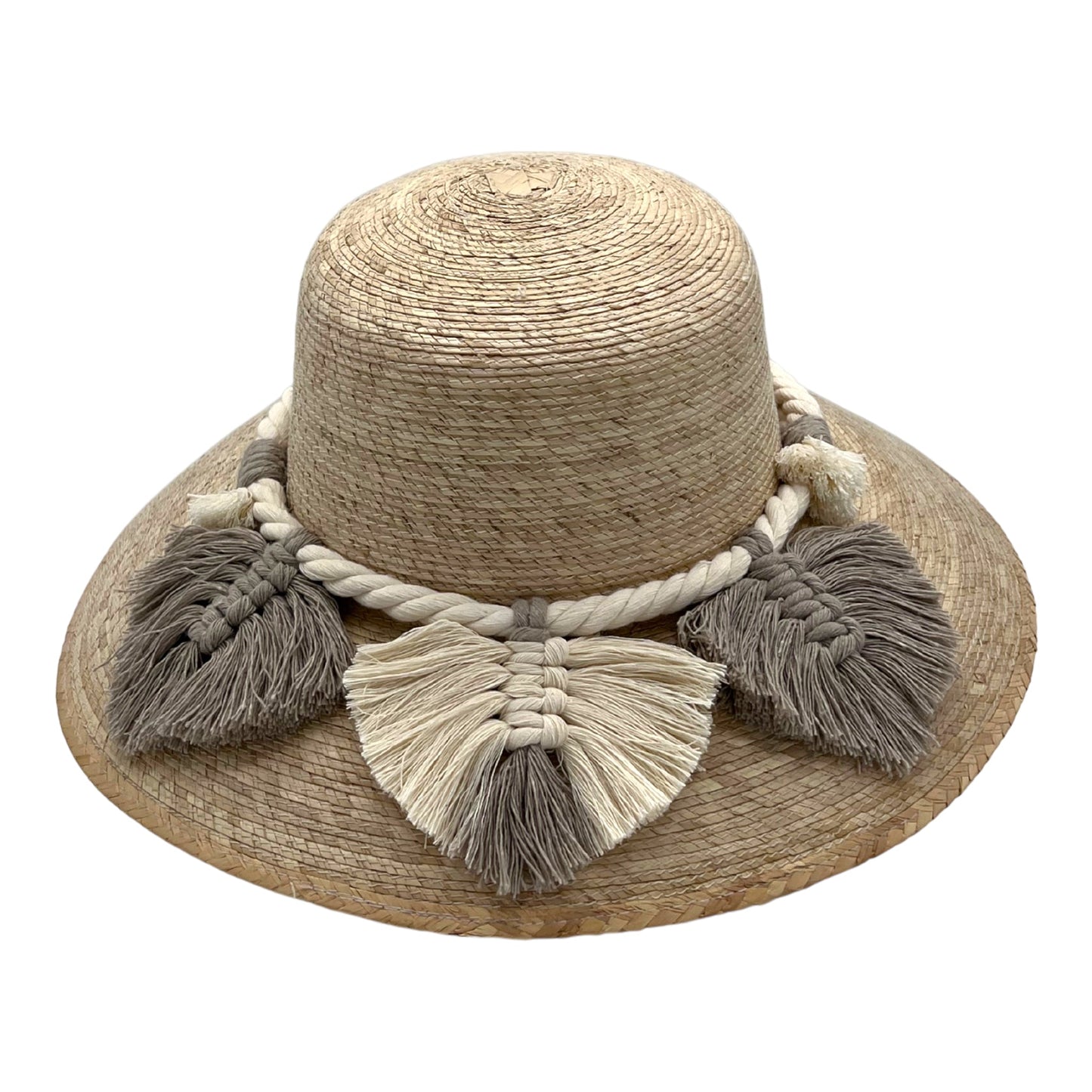 Garden Palm Hat - Leaves Macrame Band