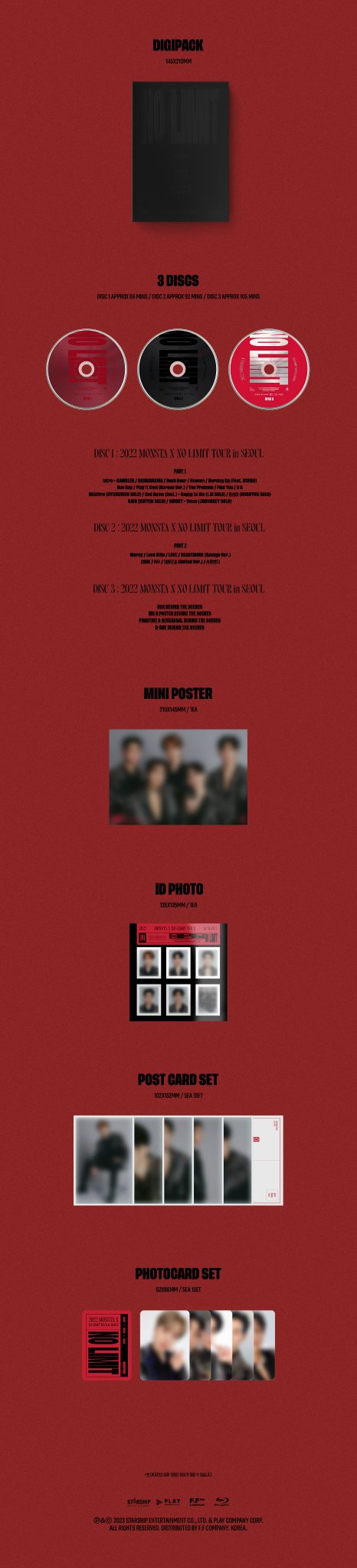 MONSTA X  2022 <No Limit> Tour In Seoul DVD Blu-Ray Kit