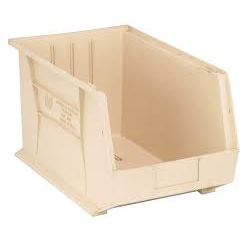 18" x 8.25" x 7" Stack & Hang Storage Bin, Ivory (6-Pack)