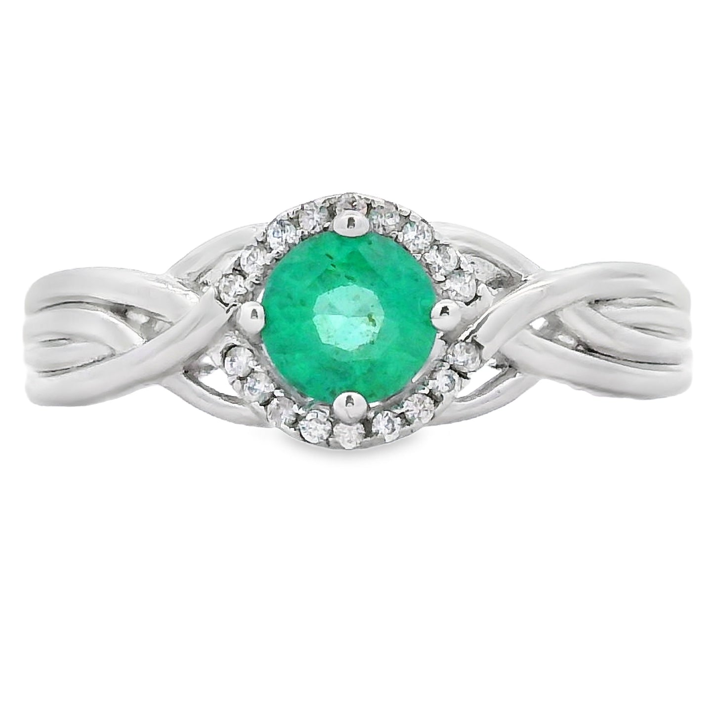 .58ct Emerald Zircon Ring Sterling Silver