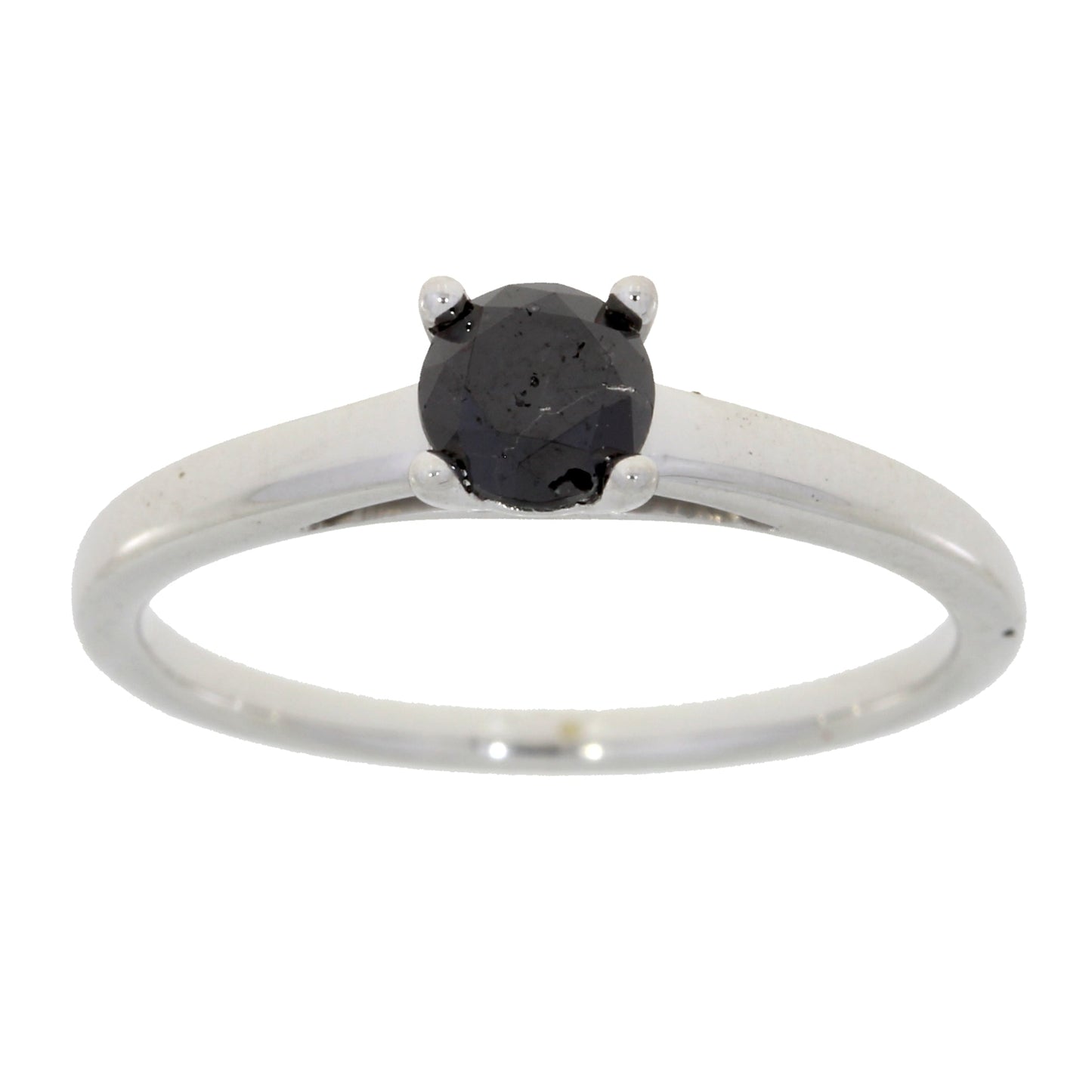 .50ct Black Diamond Eng Only Sterling Silver