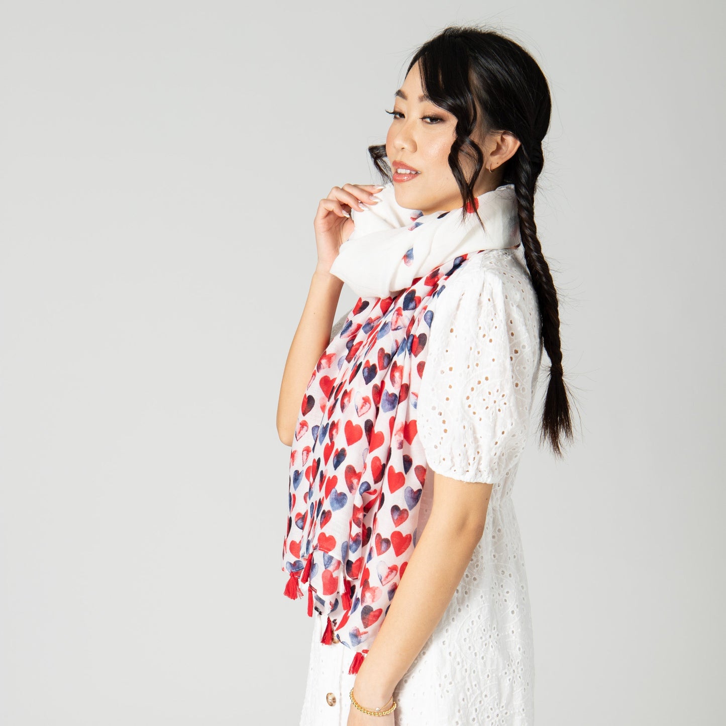 Ella Heart Print Scarf