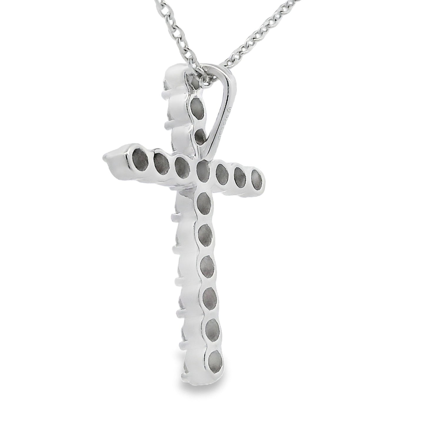 .50ct Cross Religious Pendant Sterling Silver