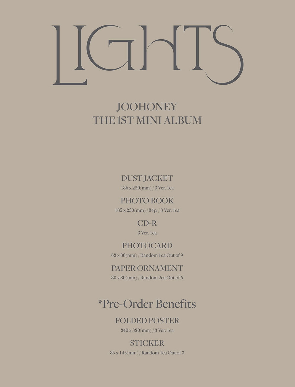 MONSTA X Joohoney 1st Mini Album - Lights