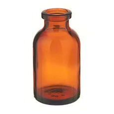 30mL Sterile Amber Glass Vials, 20mm Finish (50 Pack)