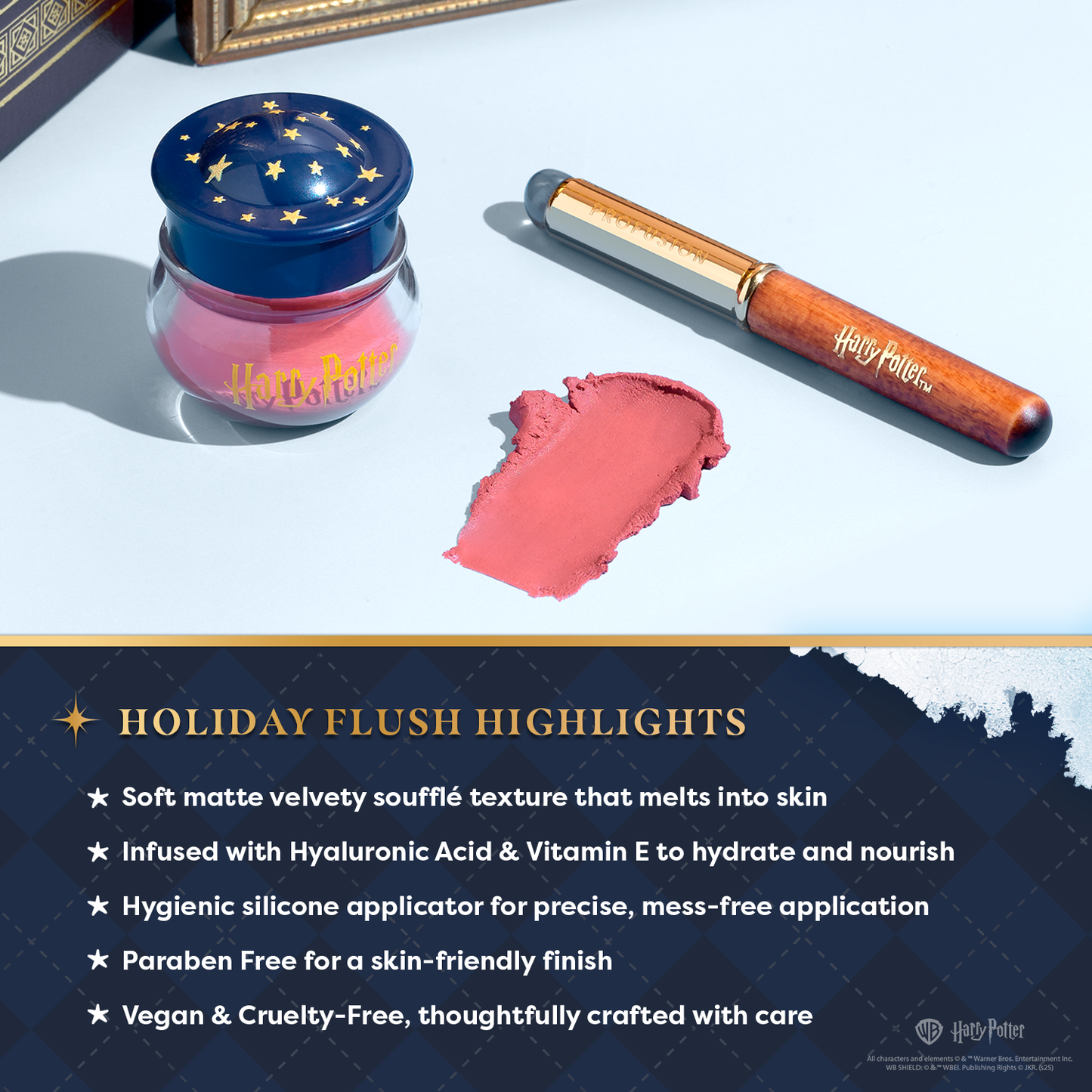 Harry Potter Holiday | Yule Ball Blush Lip & Cheek Blurring Pot & Silicone Applicator - Osadia Concept Store