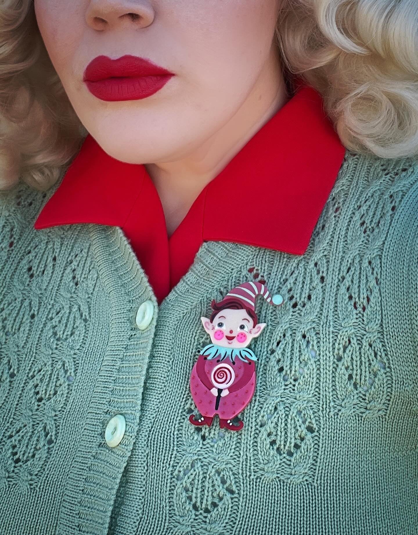 PINK North Pole Apprentice Brooch Johanna Parker x Lipstick & Chrome