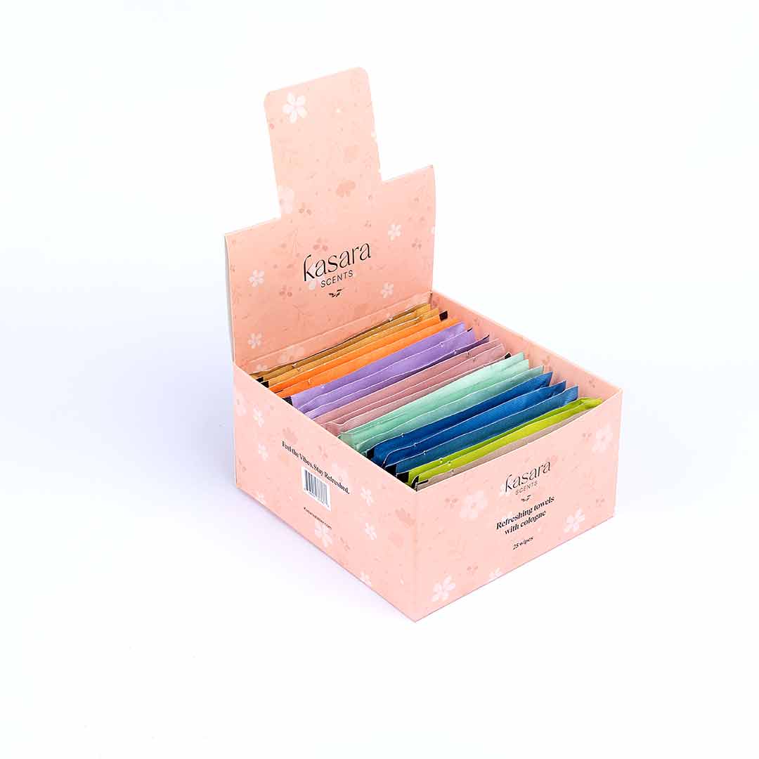 25 Scented wipes mix box