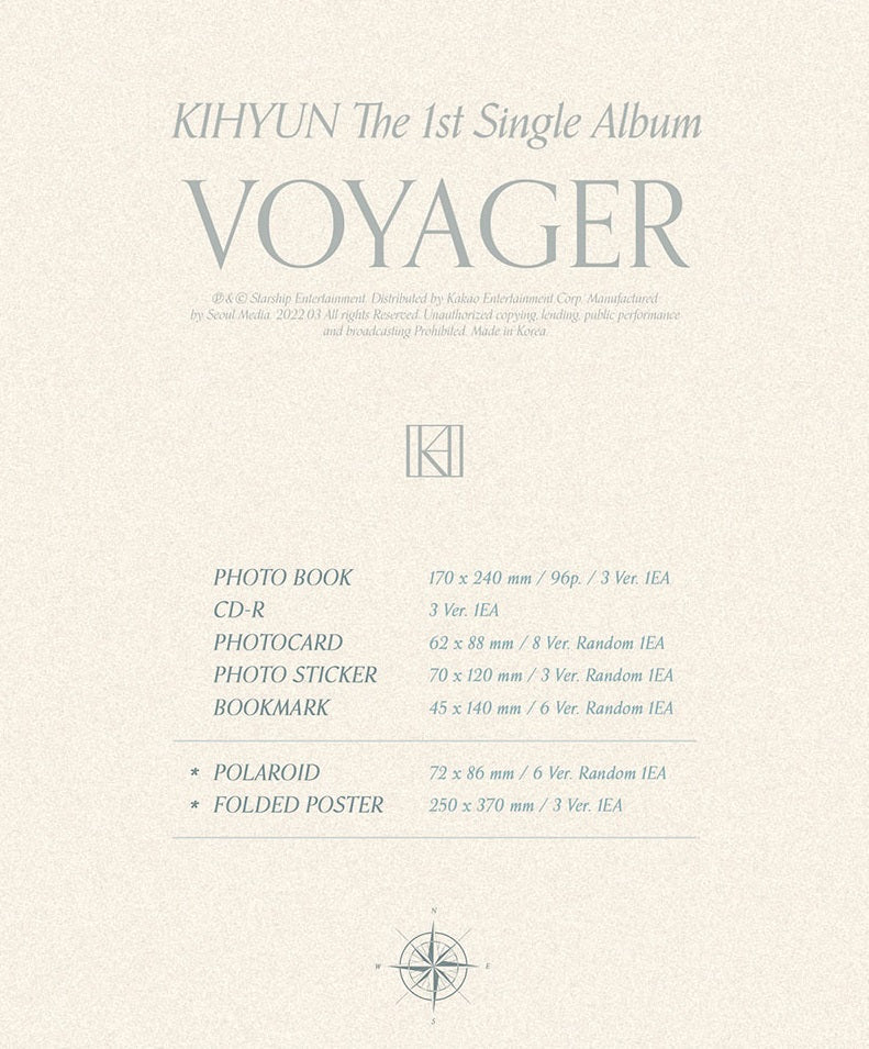 Kihyun - 1st Single Album Voyager