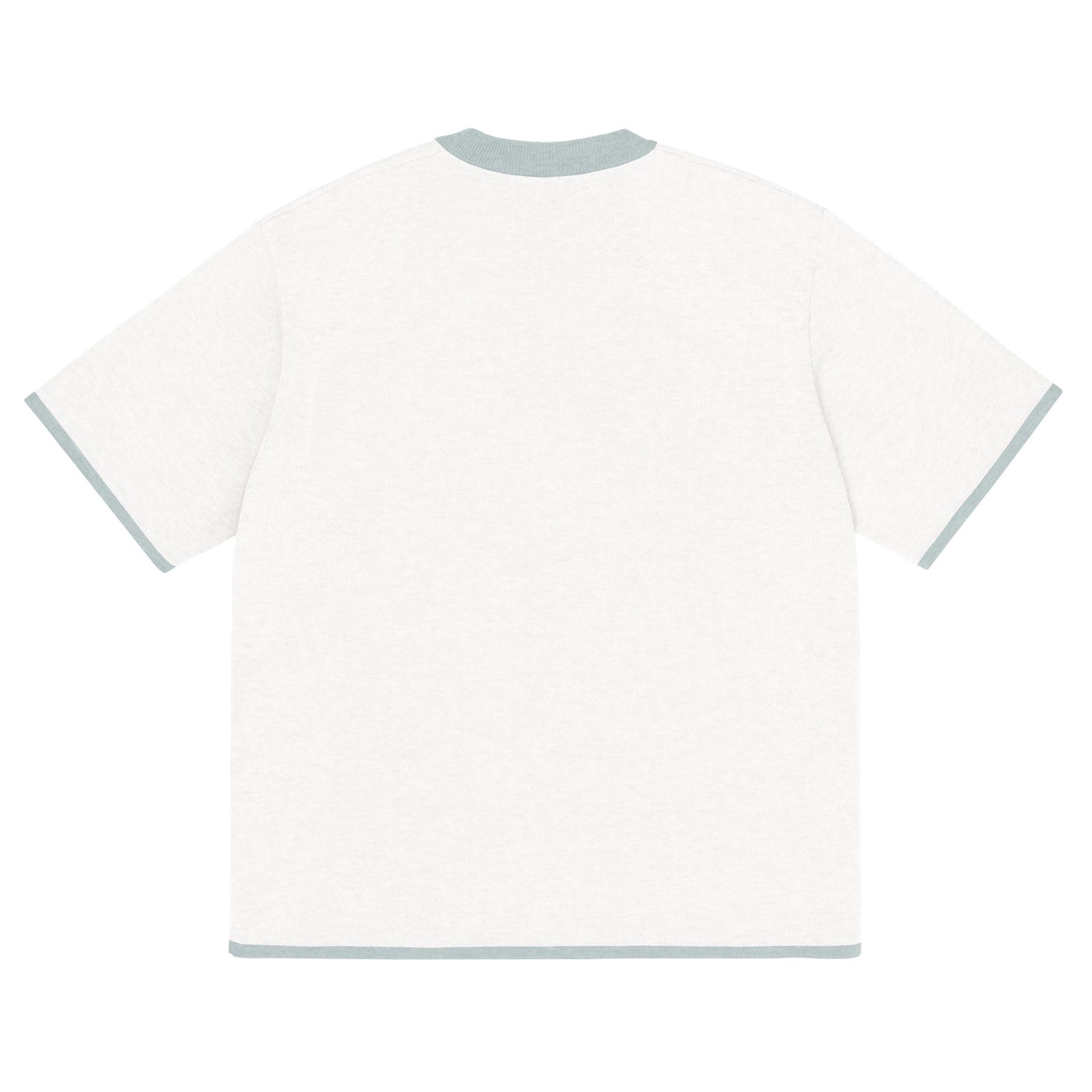 White Powder with Blue Trim Knitted classic tee